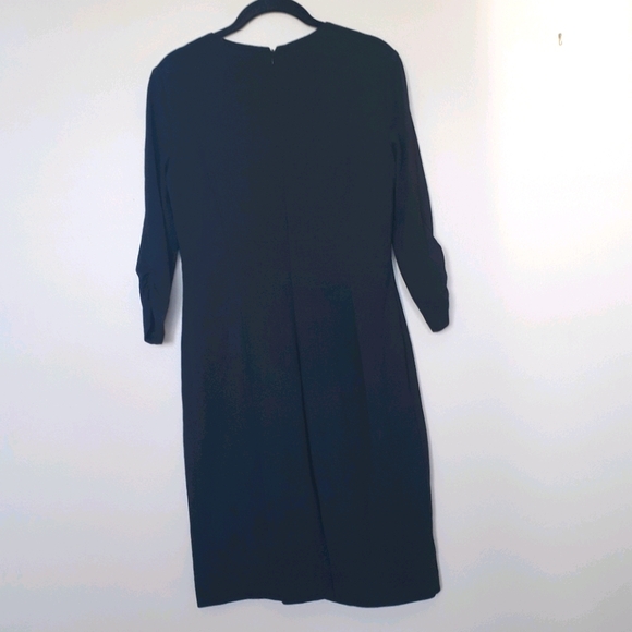 Alex Marie Dress Size 8 Black Ruched Sleeves - Picture 4 of 7